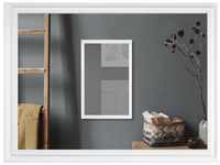 Wandspiegel frieda rechteckig mit Dekor Rahmen in Weiß 50x70cm
