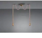 Rustikale Affenschaukel Lampe Rope 2-flammig Aus Hanfseil, H&ouml;he 150cm