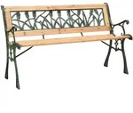 Vidaxl - Gartenbank 122 Cm Gusseisen Und Massivholz Tanne