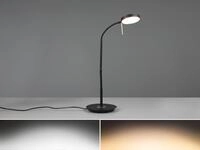 Led Schreibtischleuchte Monza Dimmbar Mit Flexarm, H&ouml;he 57cm, Schwarz
