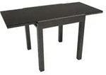 Degamo - Balkon-ausziehtisch Elba 70/140x70cm, Aluminium Anthrazit + Glas Schwarz