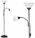 Stehleuchte Stehlampe Deckenstrahler Deckenfluter Standleuchte Leselampe Schwarz -