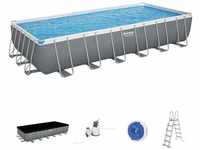 Bestway 56475 Power Steel Rectangular Pool Set Sandfilteranlage 732x366x132cm