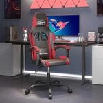 Gaming-stuhl Drehbar Schwarz Und Rot Kunstleder Vidaxl
