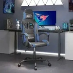 Gaming-stuhl Schwarz Und Blau Kunstleder Vidaxl