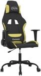 Gaming-stuhl Mit Massagefunktion Schwarz Und Hellgr&uuml;n Stoff Vidaxl