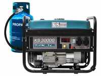 Ks 3000 g Hybrid Stromerzeuger 3000 Watt, dual fuel Benzin/LPG, 2x16A (230V),...