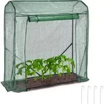 Relaxdays - Tomaten Gew&auml;chshaus, Hbt: 154 X 152 X 50 Cm, Eisen & Pe-gitterfolie,