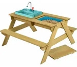 Tp Toys Holz Spieltisch & Matschtisch Murmeltier Inkl. Waschbecken Und Sandkasten 