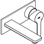 Grohe 2-loch-wt-wandbatterie Lineare 194091 Fms Hard Graphite Geb&uuml;rstet, 19409al1
