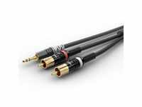 Sommer Cable HBP-3SC2-0300 Audio Anschlusskabel [1x Klinkenstecker 3.5 mm - 2x