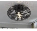 Led Deckenleuchte Gitter Lampenschirm Metall In Schwarz, &Oslash; 30cm