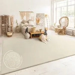 Teppich Wohnzimmer Kurzflor Skandinavisches Boho Muster Moderne Einfarbige Deko
