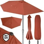 Kingsleeve - Sonnenschirm Halbrund 2,7m Gro&szlig; Kurbel Uv-schutz 80+ Balkon Terrasse