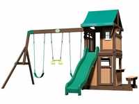 Lakewood Spielturm aus Holz xxl Spielhaus für Kinder mit Rutsche, Schaukel,...