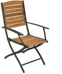 Santorin Klappsessel 2er Set Aluminium/akazie