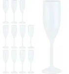 Sektgl&auml;ser Kunststoff 12er Set, Bruchfest, Bpa-frei, Mehrweg Champagnergl&auml;ser,