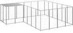 Hundezwinger Silbern 8,47 M2 Stahl Vidaxl