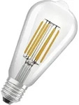 Osram - Led Stromsparlampe, Filament Edison Mit E27 Sockel, Warmwei&szlig; (3000k), 4