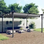 Pavillon Mit Ausziehbarem Dach 4x3 M Anthrazit - Vidaxl
