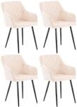Clp - 4er Set Esszimmerstuhl Shila Beige Samt