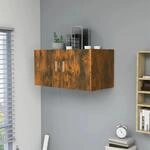 Wandschrank R&auml;uchereiche 80x39x40 Cm Holzwerkstoff Vidaxl