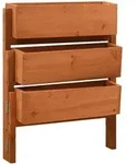 Pflanzk&uuml;bel Klappbar Orange 60x14x75 Cm Massivholz Tanne Vidaxl