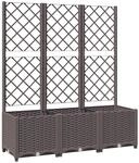 Pflanzk&uuml;bel Mit Rankgitter Braun 120x40x136 Cm Pp - Vidaxl
