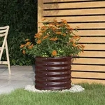 Pflanzk&uuml;bel Verzinkter Stahl 40x40x36 Cm Braun Vidaxl