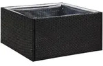 Pflanzk&uuml;bel Schwarz 80x80x40 Cm Poly Rattan - Vidaxl
