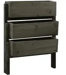 Pflanzk&uuml;bel Klappbar Grau 60x14x75 Cm Massivholz Tanne Vidaxl