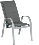 Amalfi Stapelsessel 2er Set Grau Gasdruckfeder Alu/textil