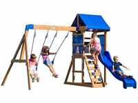 Backyard Discovery Spielturm Aurora aus Holz XXL Spielhaus für Kinder mit...
