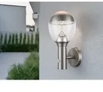 11,5 Watt Led Au&szlig;en Wand Leuchte Bewegungsmelder Edelstahl Klar Garten Globo 34250s