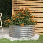 Pflanzk&uuml;bel Pulverbeschichteter Stahl 80x80x36 Cm Silber Vidaxl