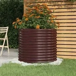 Pflanzk&uuml;bel Verzinkter Stahl 80x80x68 Cm Braun Vidaxl
