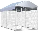 Outdoor-hundezwinger Mit &Uuml;berdachung 382x192x225 Cm - Vidaxl