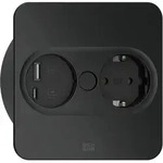 Bachmann - Einbausteckdose Twist 2 Eckig, Schukosteckdose, Usb, Schwarz Matt