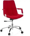 B&uuml;rostuhl / Drehstuhl Saranto Stoff Rot Hjh Office