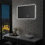 Led-badspiegel Mit Ber&uuml;hrungssensor Und Zeitanzeige 100x60 Cm Vidaxl
