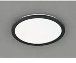 Dimmbare Led Deckenleuchte Camillus Flache Badezimmerlampe &Oslash;40cm Schwarz Ip44