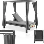 Doppel Loungebett Kreta - Gartenliege F&uuml;r 2 Personen - Dach & R&uuml;ckenlehne
