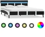 Bett Mit Led-beleuchtung Ohne Matratze Schwarz 120x200 Cm Vidaxl