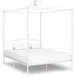 Himmelbett-gestell Wei&szlig; Metall 180 X 200 Cm Vidaxl
