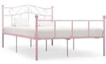 Bettgestell Rosa Metall 140&times;200 Cm Vidaxl