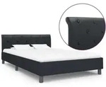 Bettgestell Schwarz Kunstleder 120 X 200 Cm Vidaxl
