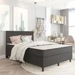 Boxspring-bettgestell Grau Stoff 140x200 Cm Vidaxl