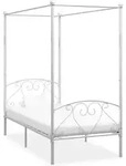 Himmelbett-gestell Wei&szlig; Metall 100 X 200 Cm Vidaxl