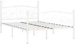Bettgestell Mit Lattenrost Wei&szlig; Metall 140 &times; 200 Cm Vidaxl