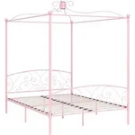 Himmelbett Rosa Metall 180x200 Cm Vidaxl